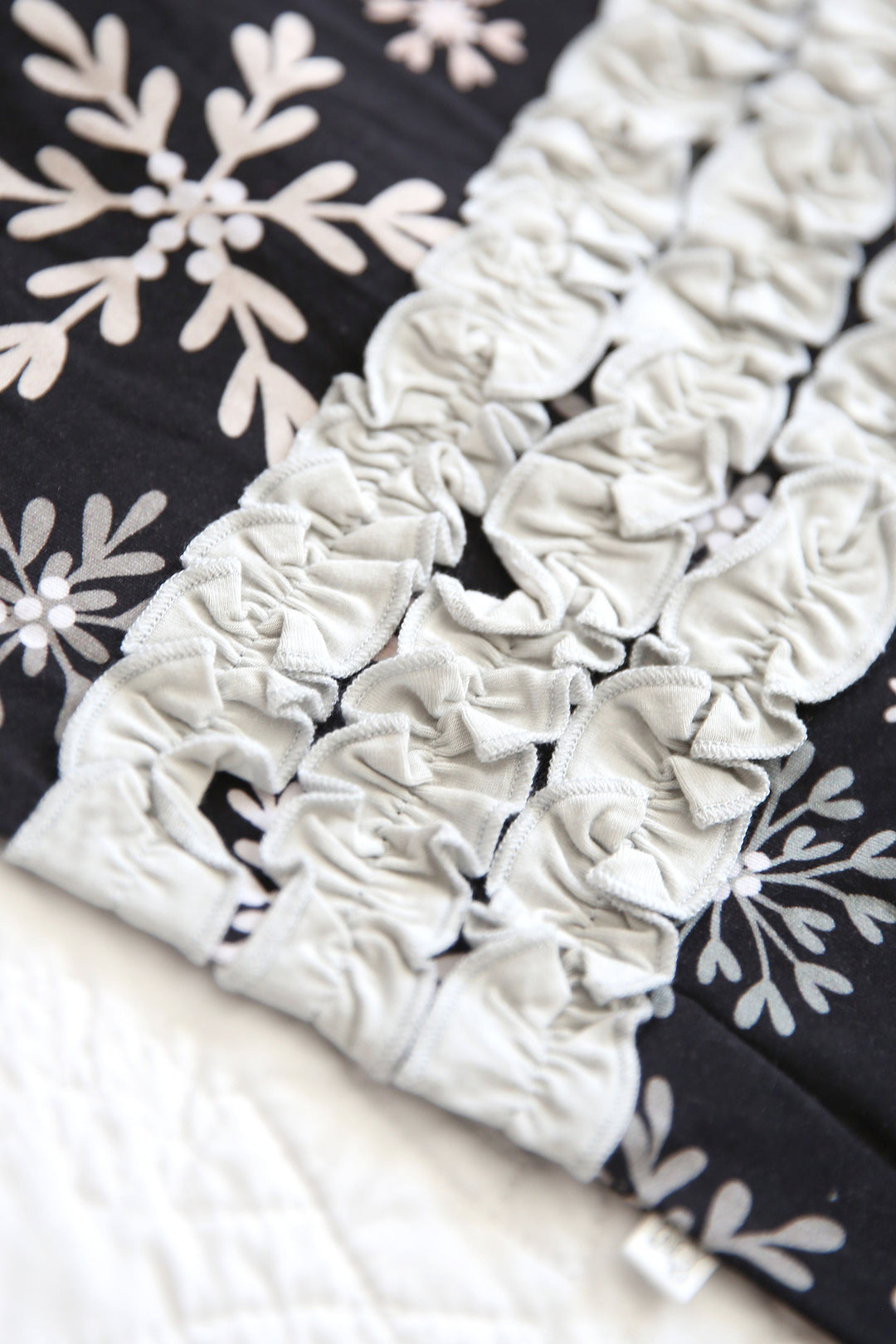 Little Snuggles Snow Mountain Bamboo Ruffled Zippy Baby Romper