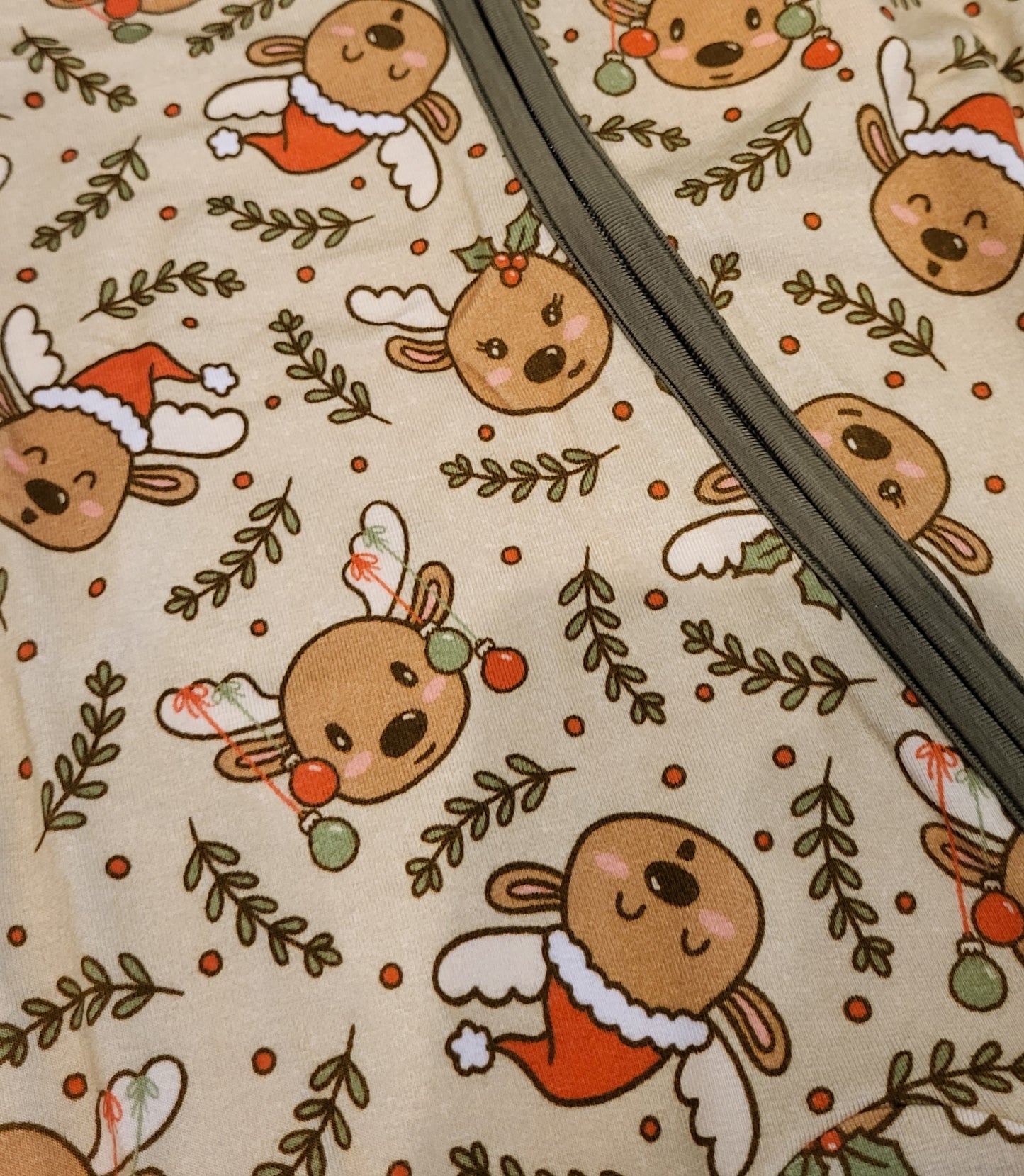 Little Snuggles Reindeer Games Bamboo Zippy Baby Romper