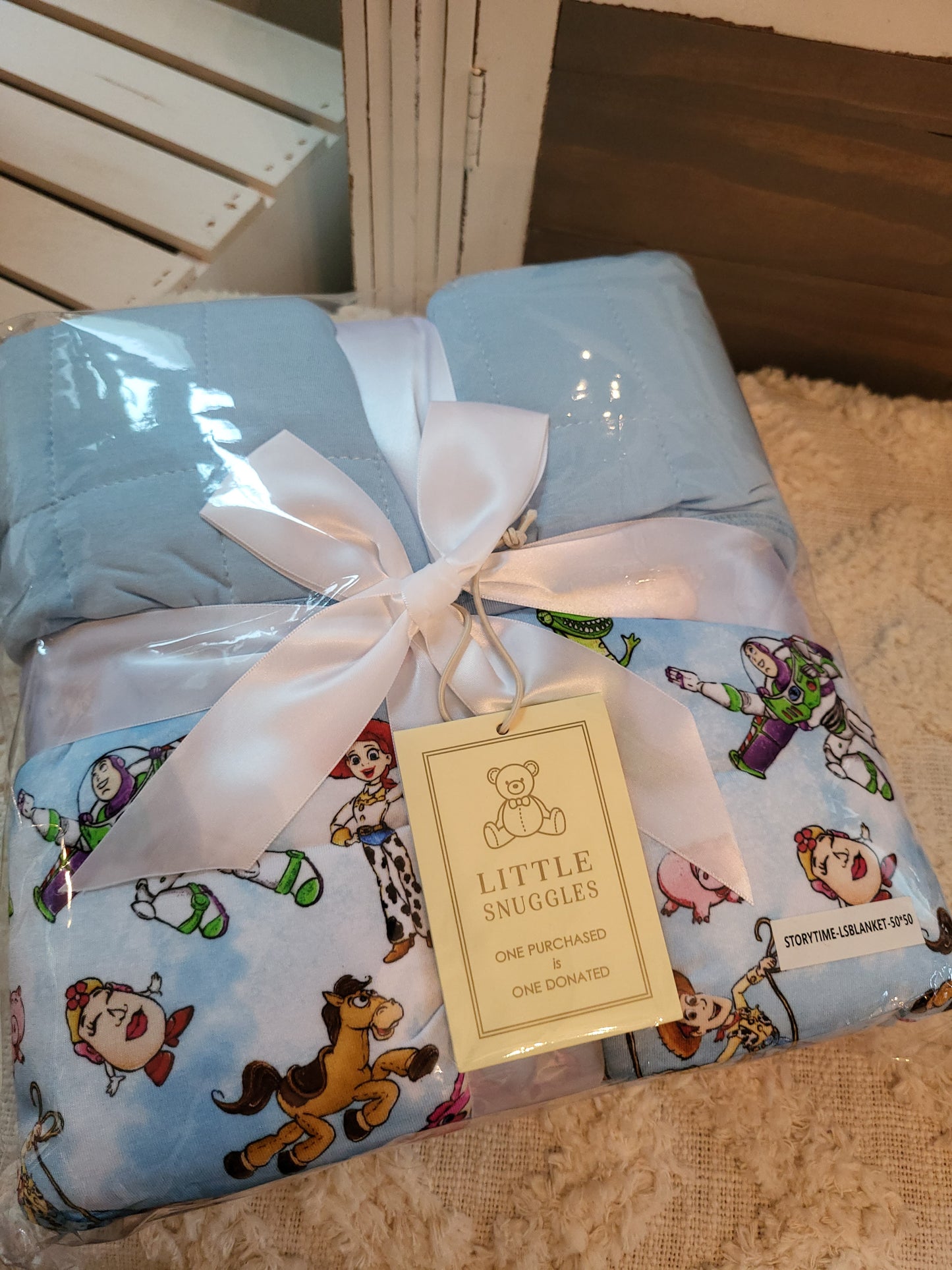 Little Snuggles Story Time Quilted Bamboo Blanket