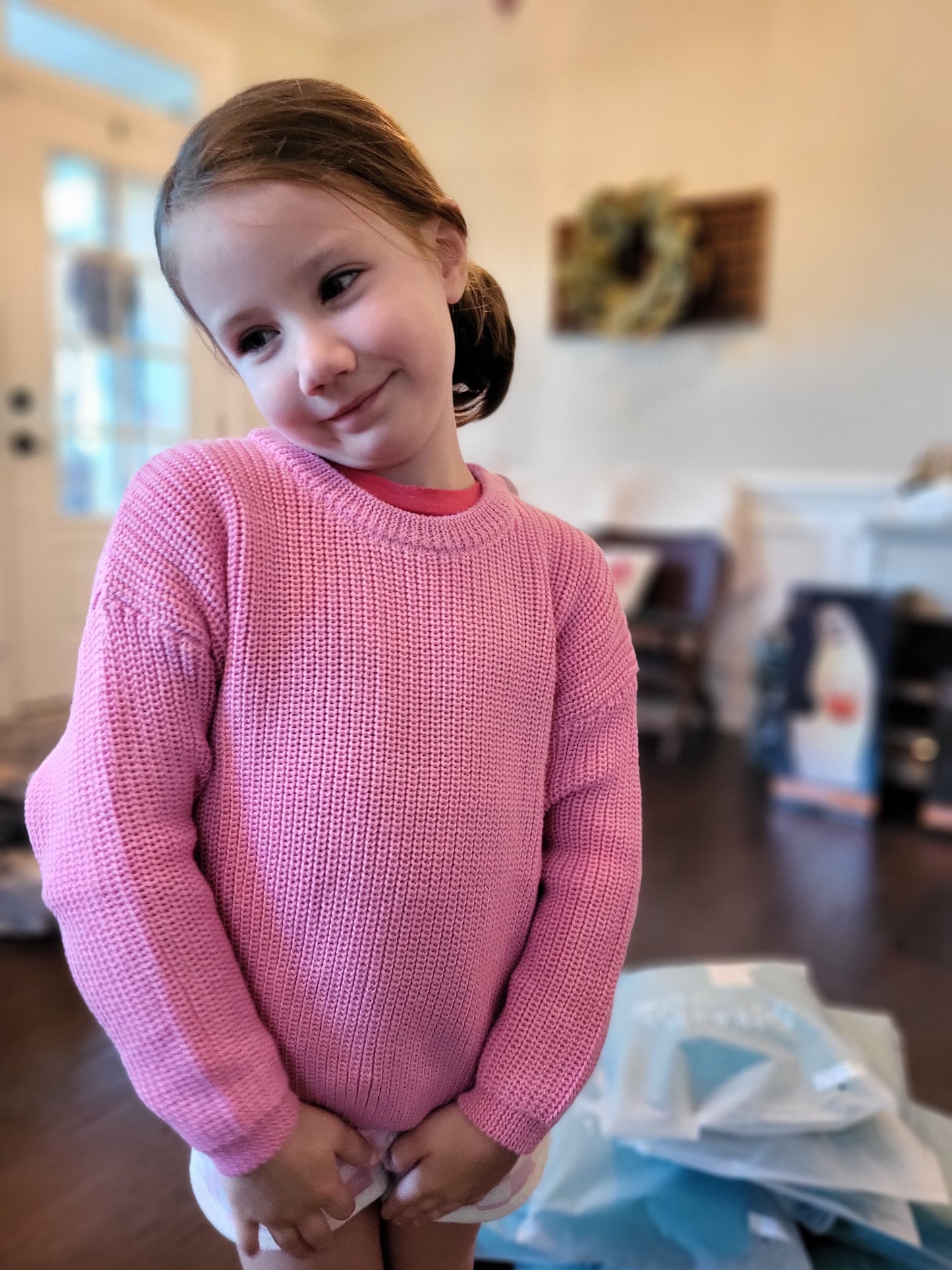 Love & Sprinkles Bubblegum Pink Chunky Knit Sweater