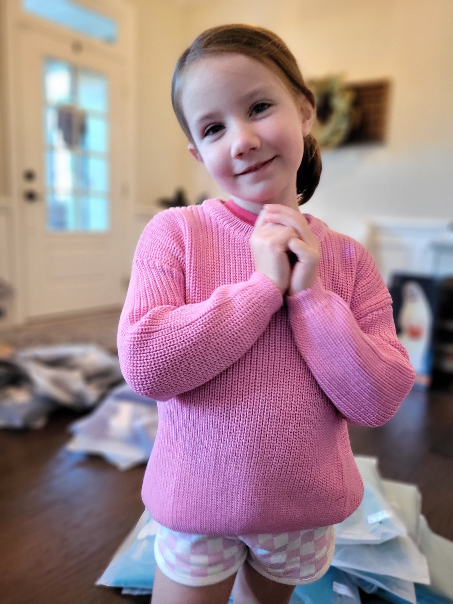 Love & Sprinkles Bubblegum Pink Chunky Knit Sweater