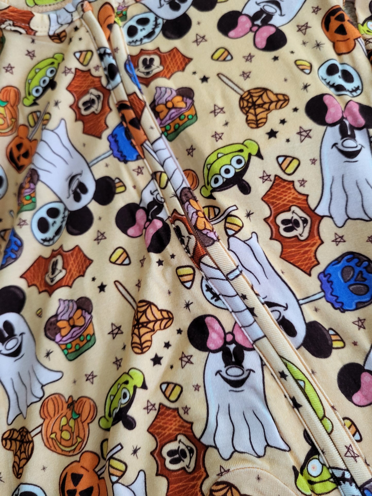 Little Snuggles Mini Boo Bamboo Zippy Baby Romper