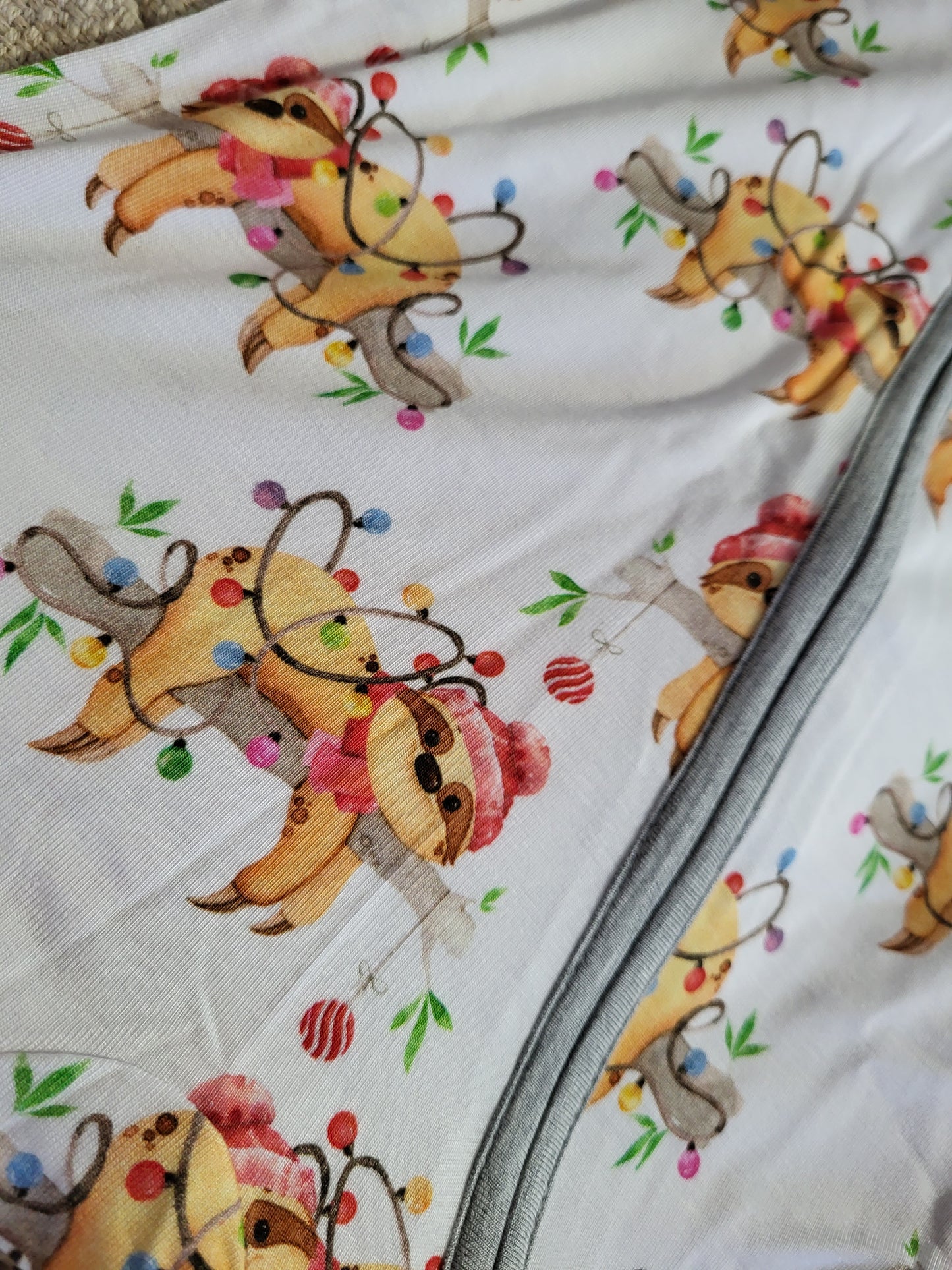 Little Snuggles Merry Sloths Bamboo Zippy Baby Romper