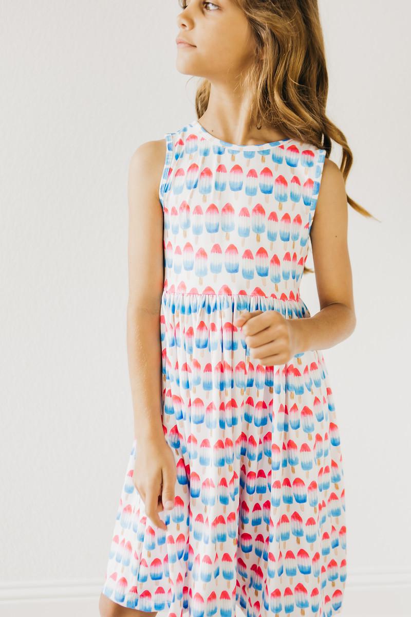 Mila & Rose Red, White, & Cute Tank Twirl Dress