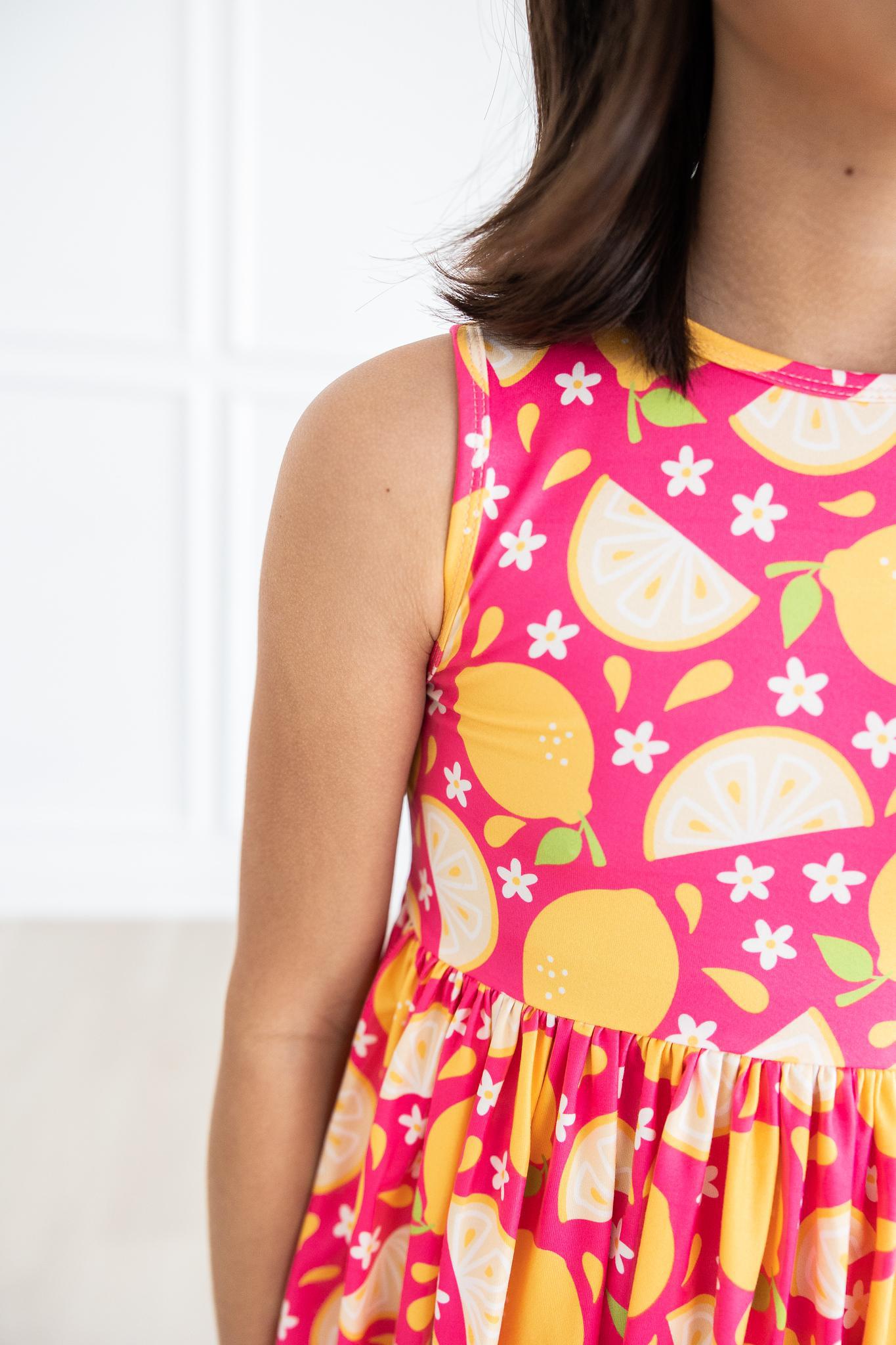 Mila & Rose Pink Lemonade Tank Twirl Dress