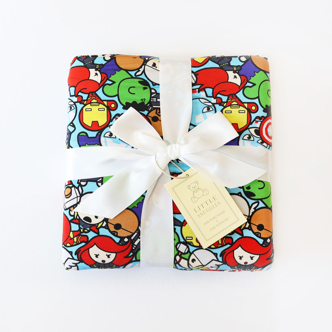 Little Snuggles Comic Heroes Bamboo Blanket