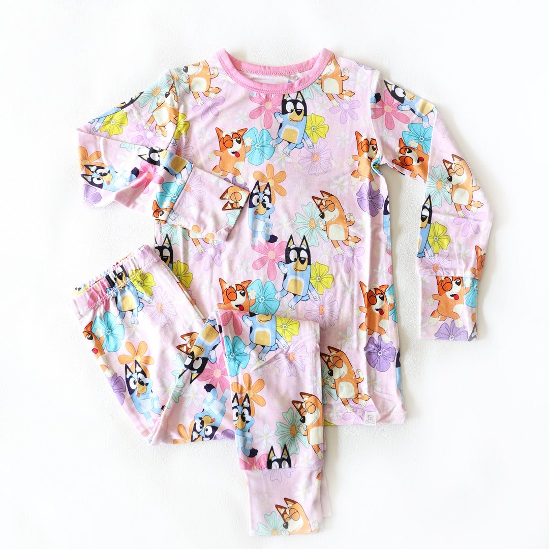 Little Snuggles Peachy Pups Long-Sleeve Pajamas