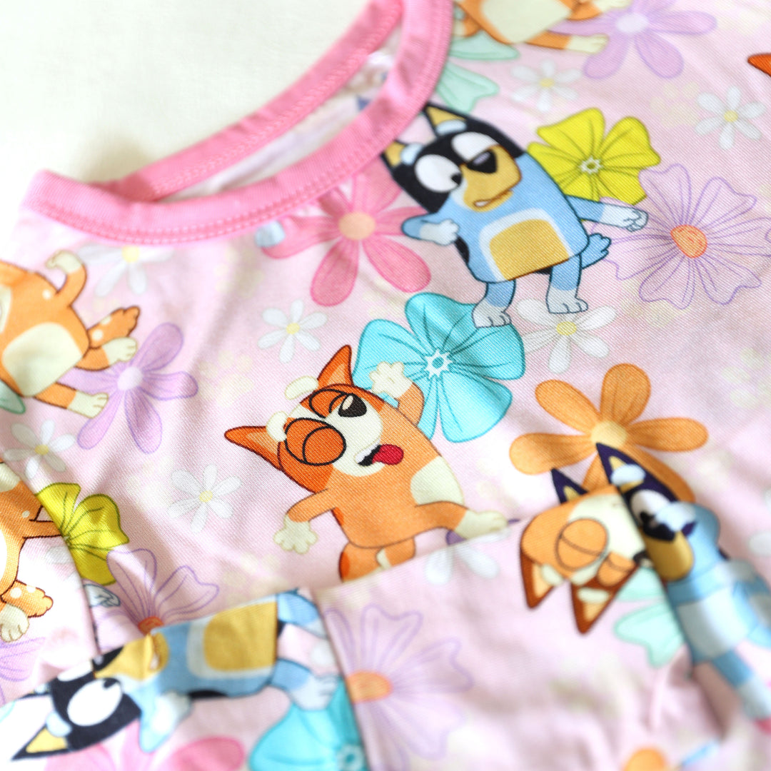 Little Snuggles Peachy Pups Long-Sleeve Pajamas