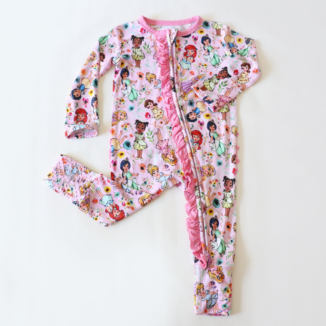 Little Snuggles Little Princess Bamboo Ruffled Zippy Baby Romper
