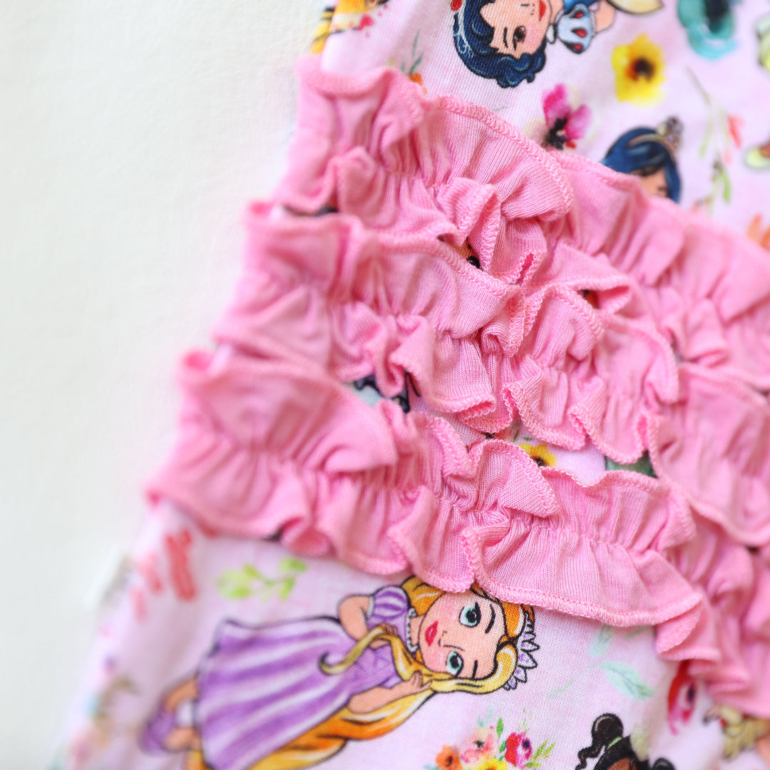Little Snuggles Little Princess Bamboo Ruffled Zippy Baby Romper