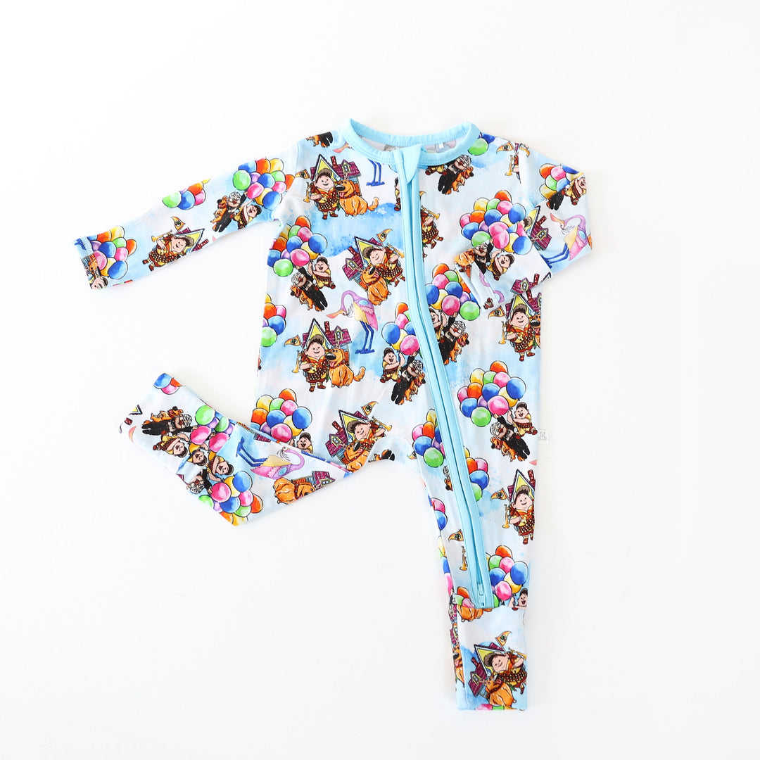 Little Snuggles Up and Away Bamboo Zippy Baby Romper