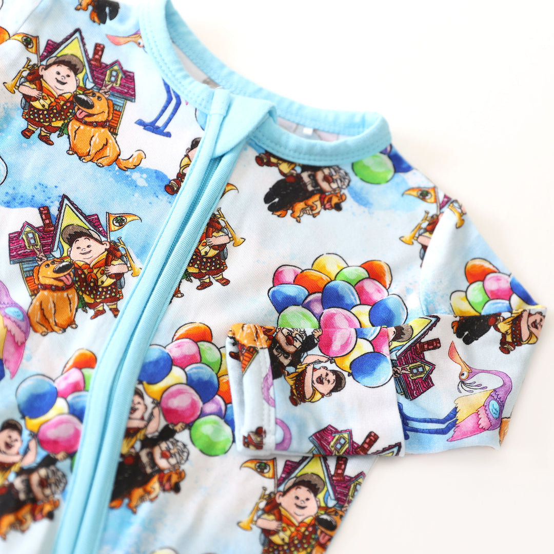 Little Snuggles Up and Away Bamboo Zippy Baby Romper