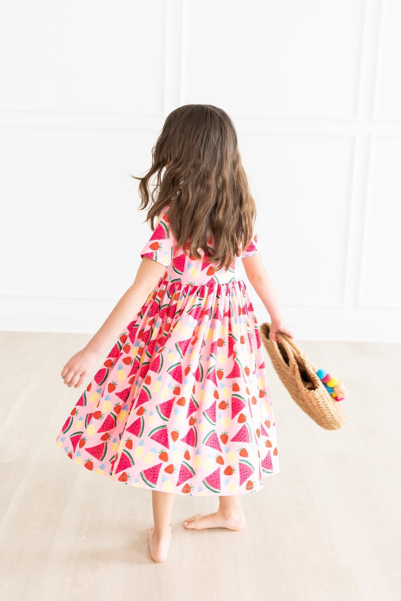 Mila & Rose Watermelon Wonder Short-Sleeve Pocket Twirl Dress