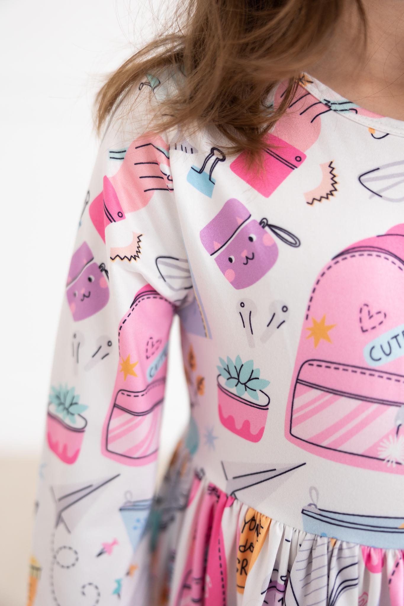 Mila & Rose School is Cool 3/4 Sleeve Pocket Twirl Dress She Dreamt She Could Fly Mila & Rose School is Cool 3/4 Sleeve Pocket Twirl Dress She Dreamt She Could Fly