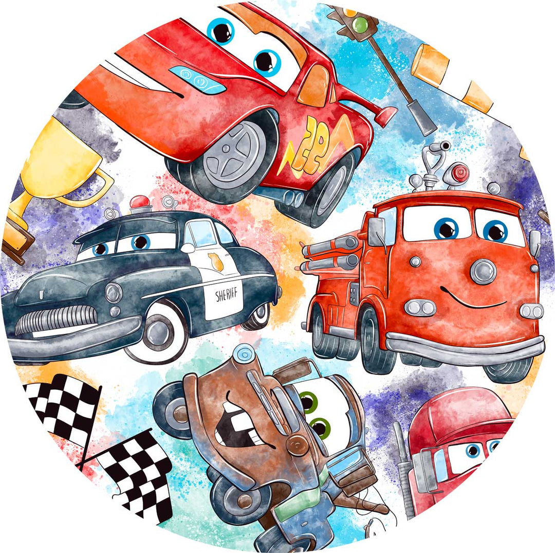 Little Snuggles Cars Go Vroom Short-Sleeve with Shorts Pajamas