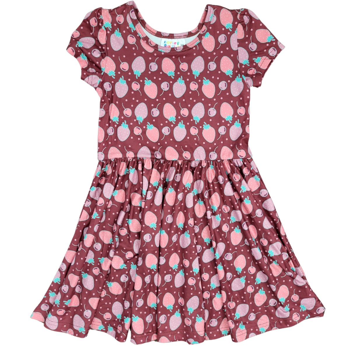 DotDotSmile Love You, Very Berry Much Cap Sleeve Dress