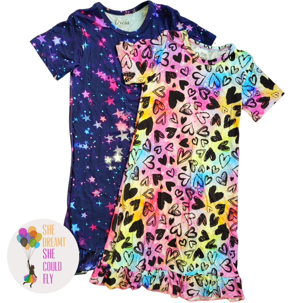 Scribble Hearts Bamboo Nightgown