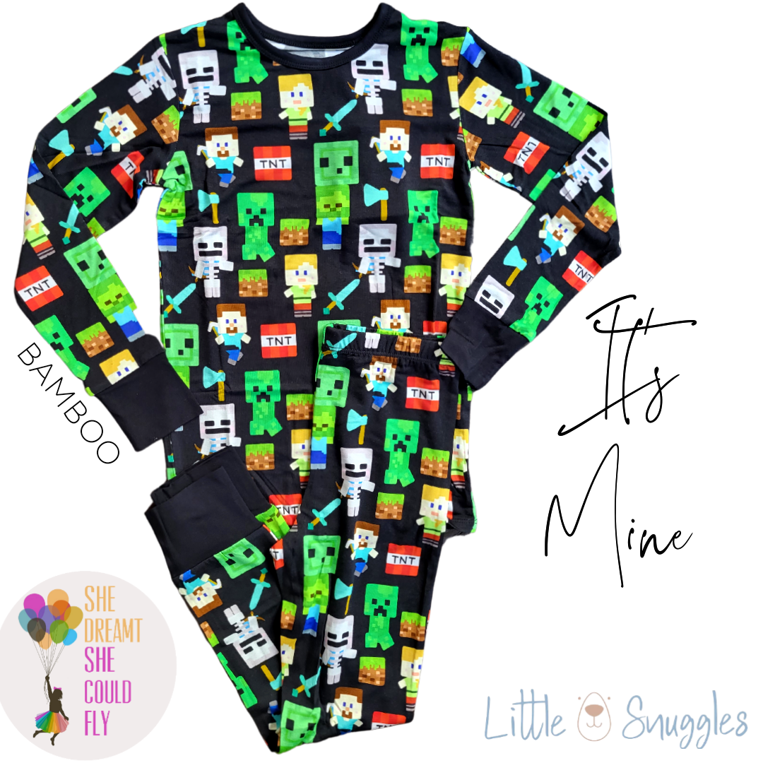 Little Snuggles It's Mine Long-Sleeve Pajamas