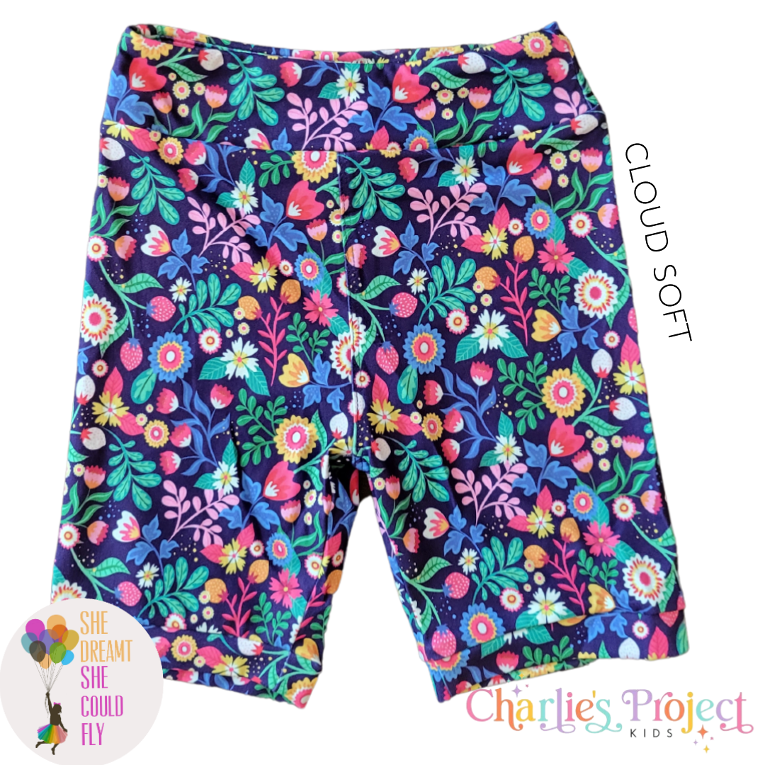 Festive Folk Art Cloud Soft Fitted Shorts