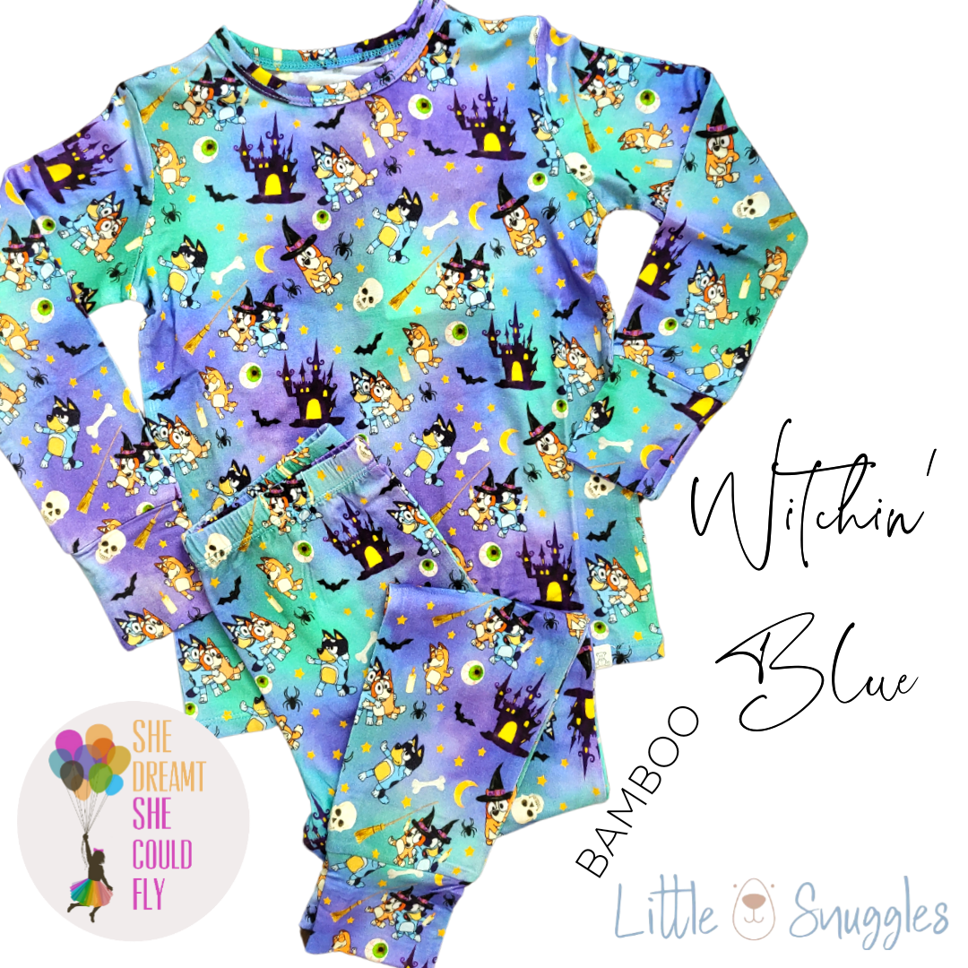 Little Snuggles Witchin' Blue Long-Sleeve Pajamas