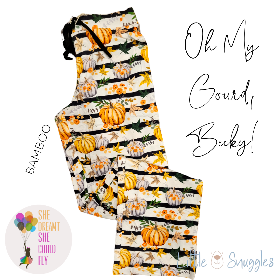 Little Snuggles Oh My Gourd, Becky Adult Lounge Pants