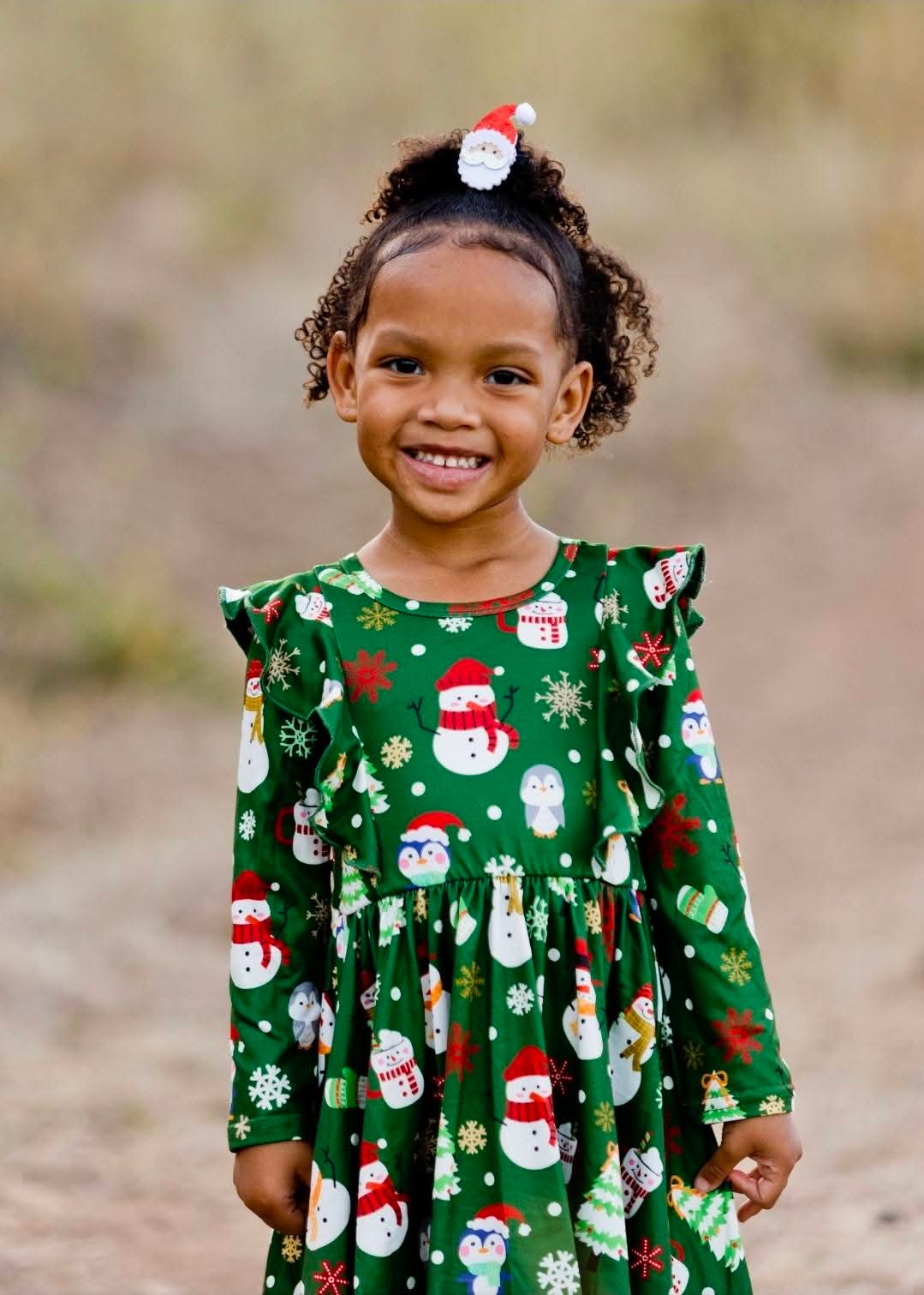 Frosty and Friends Long-Sleeve Ruffle Dress – She Dreamt She Could Fly