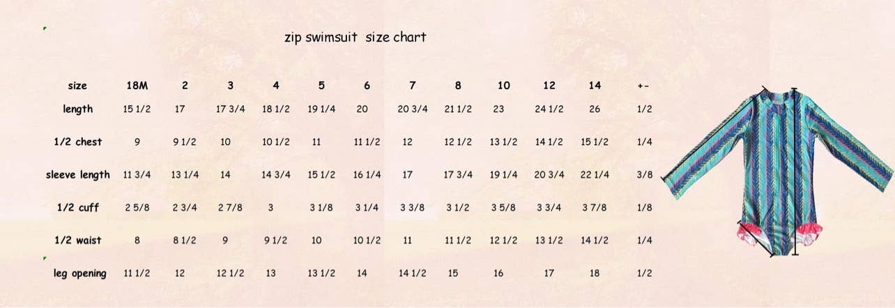 Blue and Pink Tropical Floral Zip Rash Guard One-piece Swimsuit