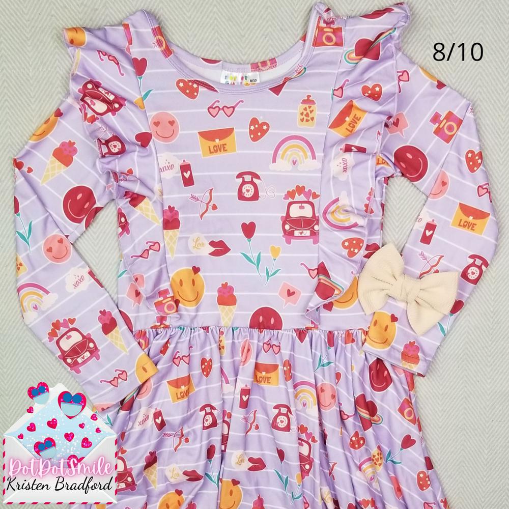 DotDotSmile Road Trip for Love Long-Sleeve Ruffle Dress