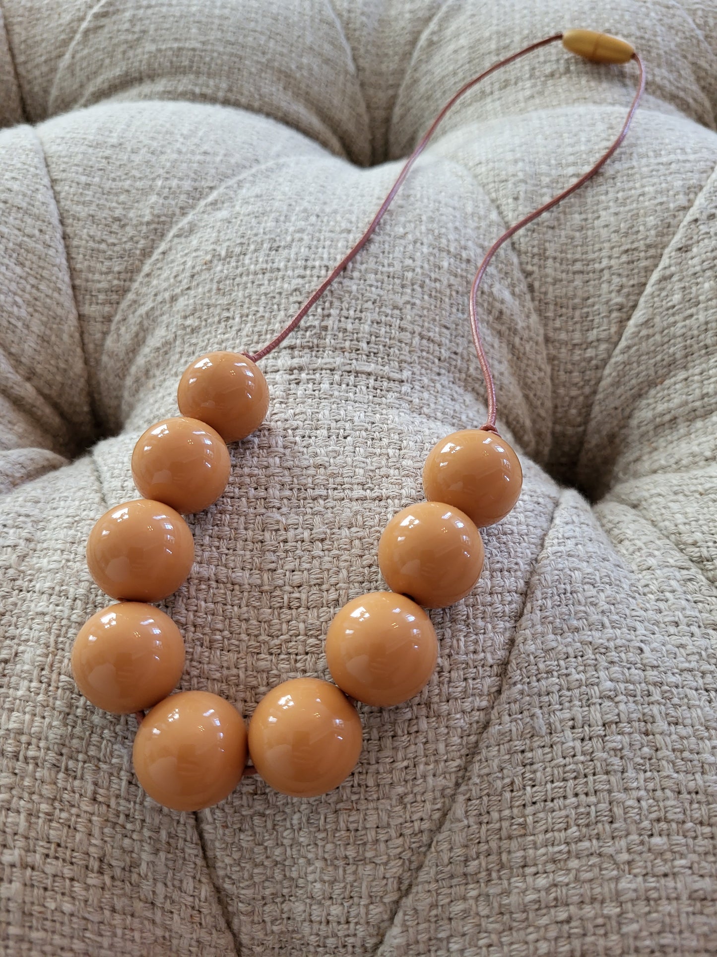 She Dreamt She Could Fly Caramel Bubblegum Necklace