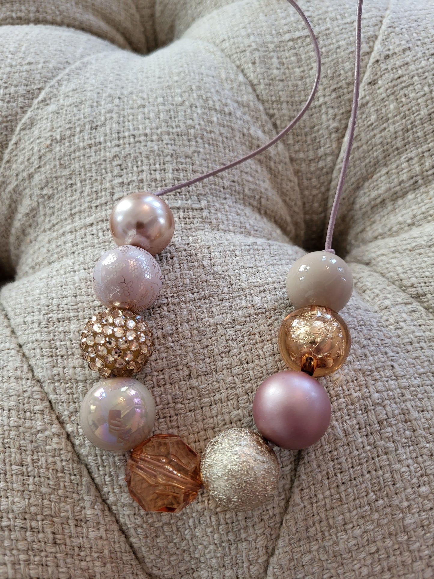 She Dreamt She Could Fly Blushing Beauty Bubblegum Necklace