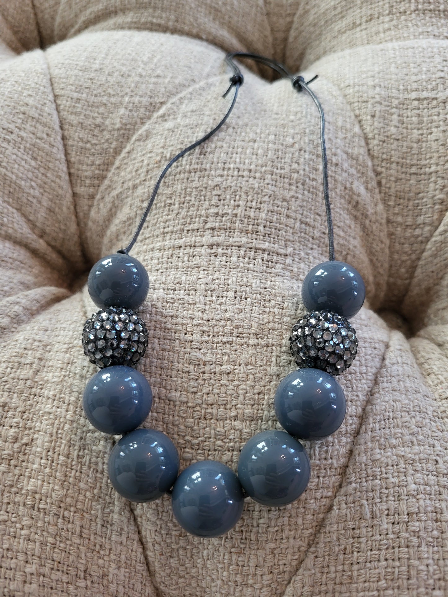 She Dreamt She Could Fly Dark & Stormy Bubblegum Necklace