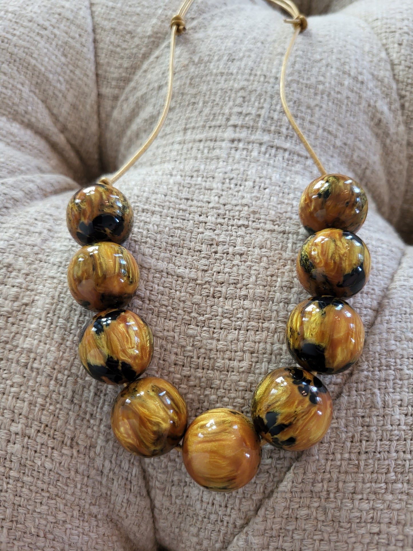 She Dreamt She Could Fly Eye of the Tiger Bubblegum Necklace