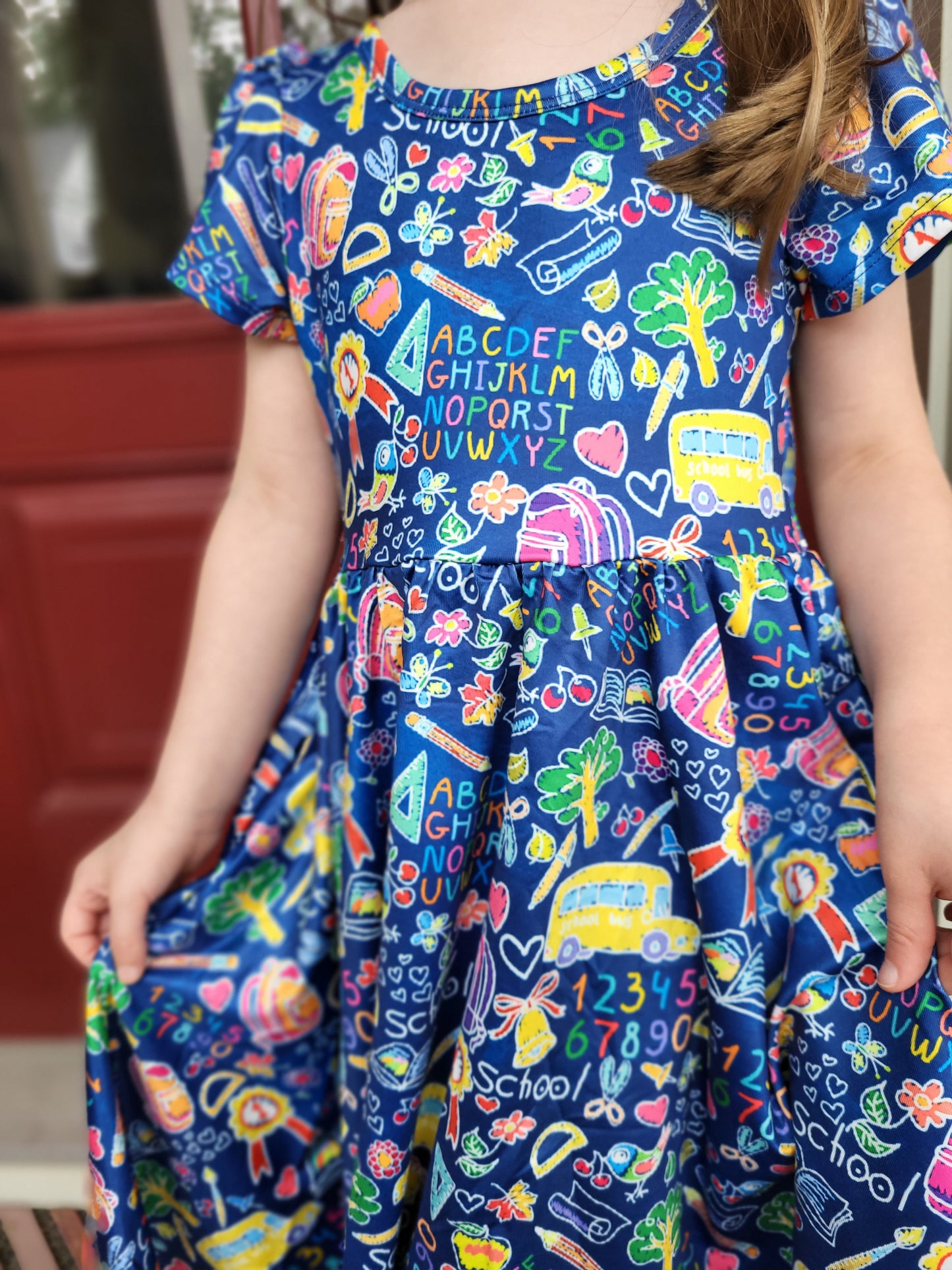 Charlie's Project School Time Short Sleeve Hugs Twirl Dress