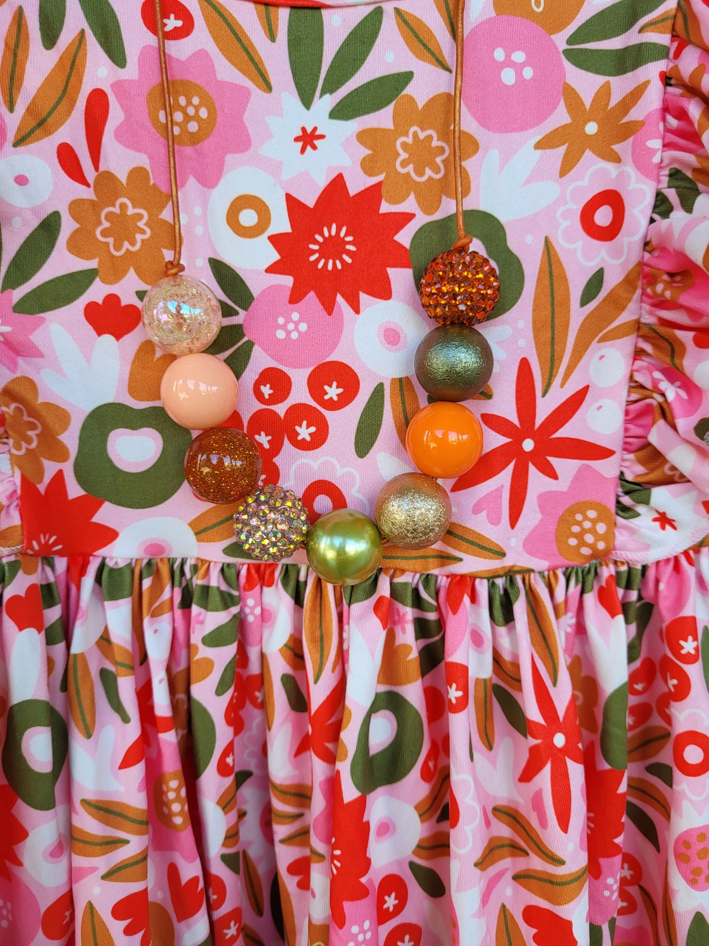 Mila & Rose Pick a Posy 3/4 Sleeve Ruffle Twirl Dress