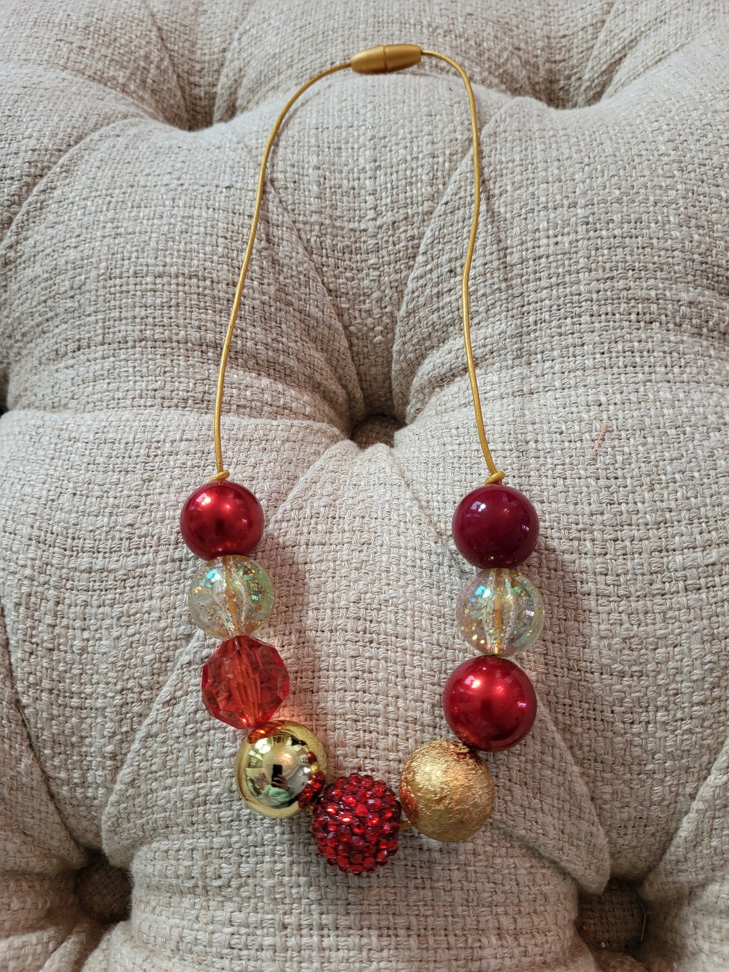 She Dreamt She Could Fly Christmas Gold Bubblegum Necklace