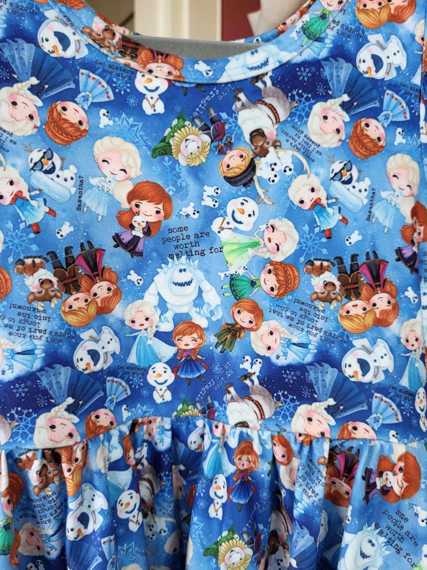 Charlie's Project Frozen Adventure Cloud Soft Long-Sleeve Twirl Dress