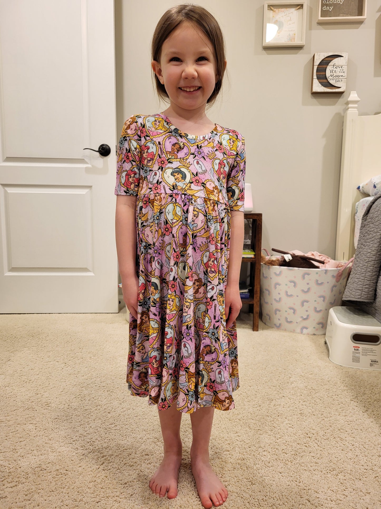 Little Snuggles Princess Love Bamboo Dress