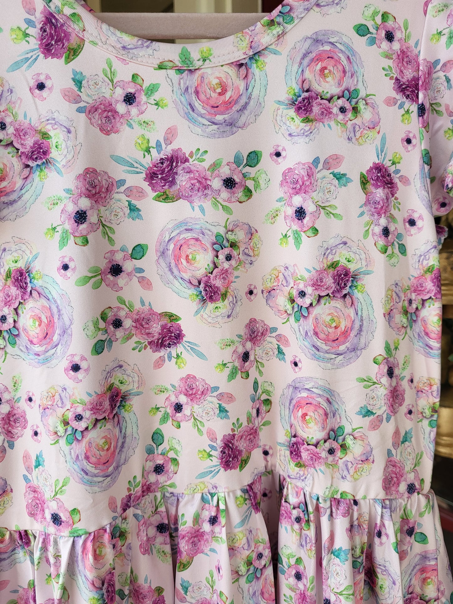 Charlie's Project Flower Garden Short Sleeve Hugs Twirl Dress