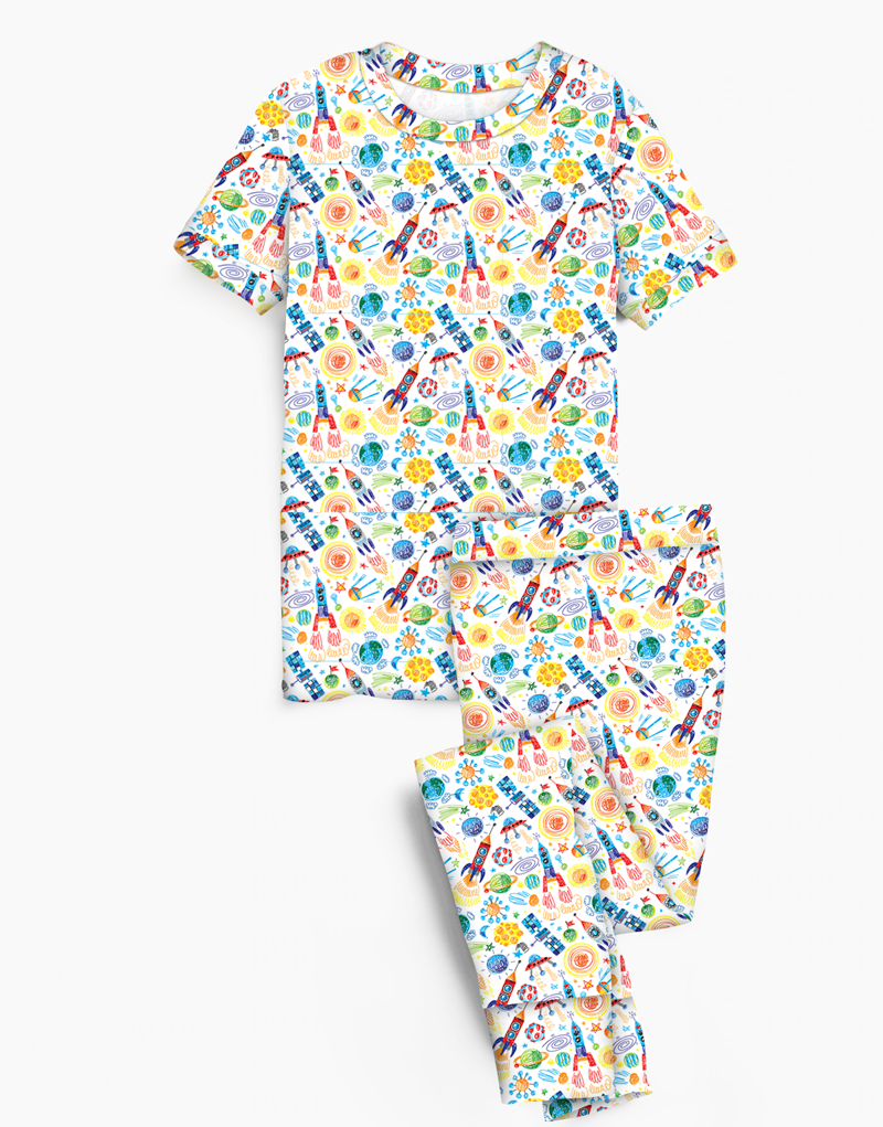 Little Snuggles Out Like a Rocket Bamboo Pajamas