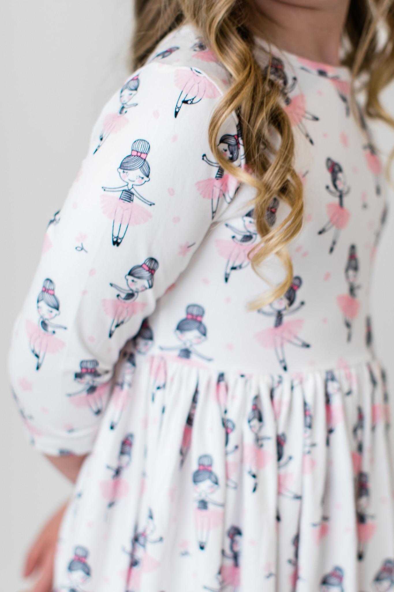 Mila & Rose Ballerina 3/4 Sleeve Twirl Dress