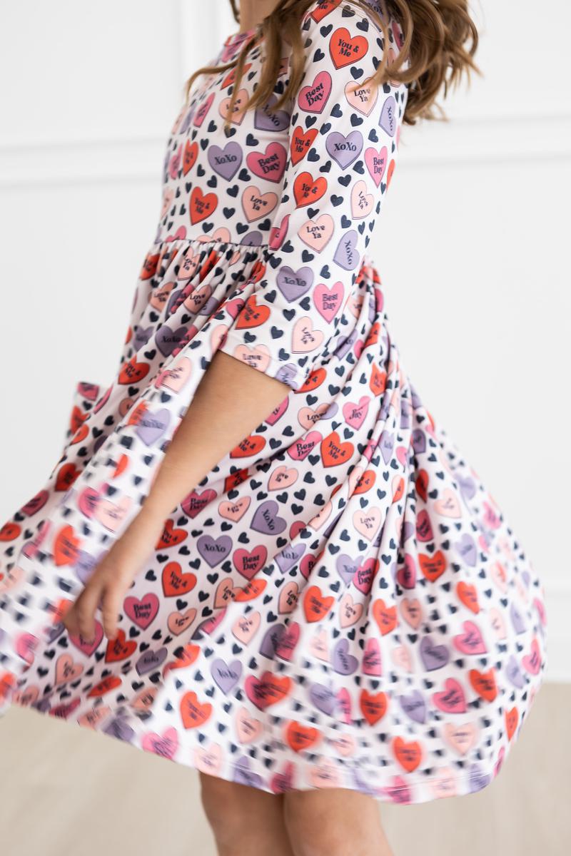 Mila & Rose Heartbreaker 3/4 Sleeve Pocket Twirl Dress