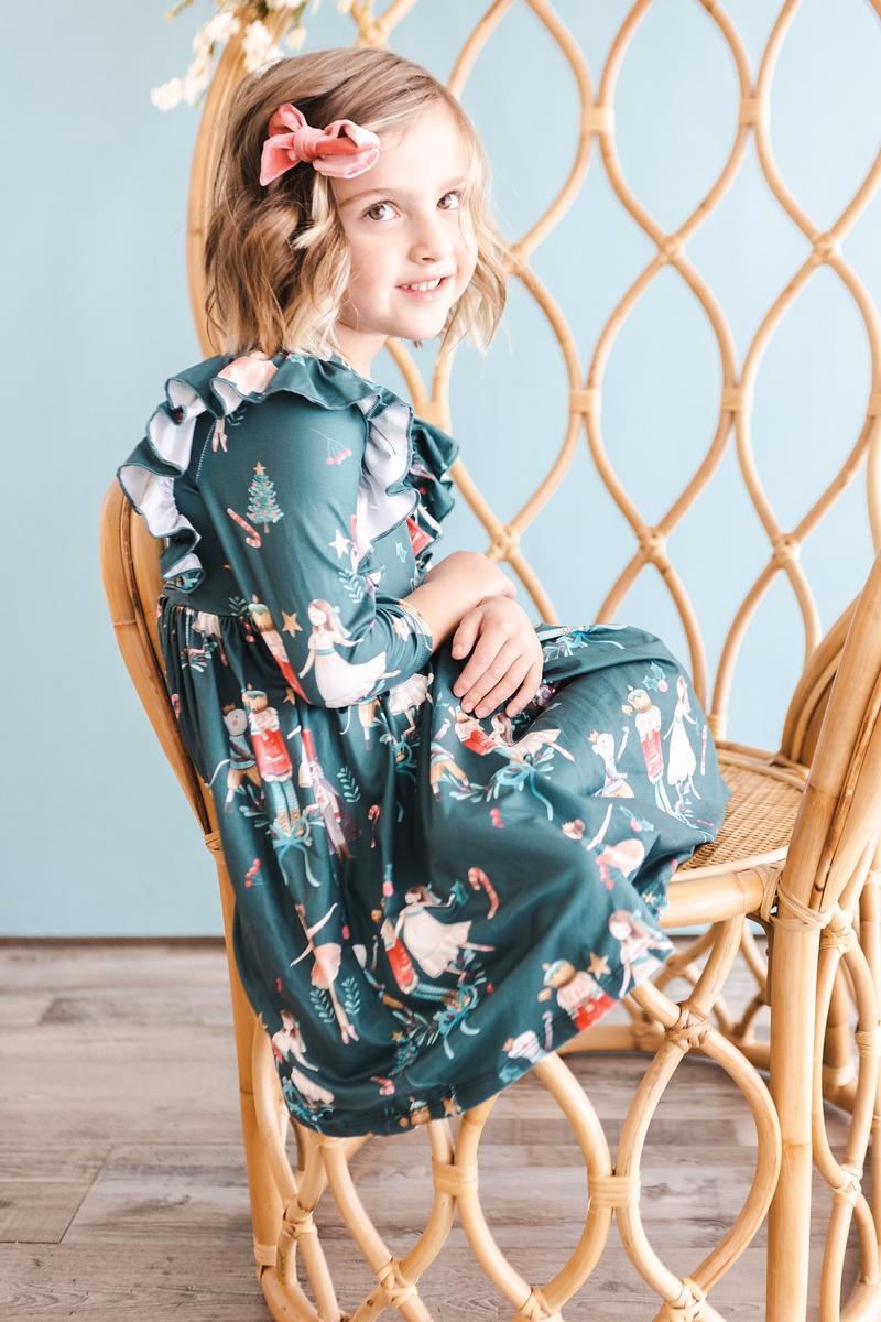 Mila & Rose Christmas Ballet Ruffle Twirl Dress