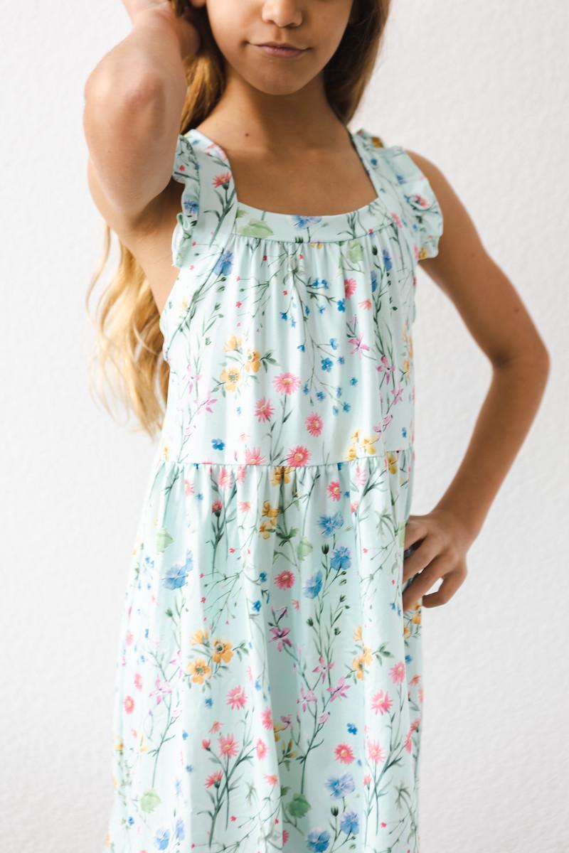 Mila & Rose Wild Woods Ruffle Cross Back Dress