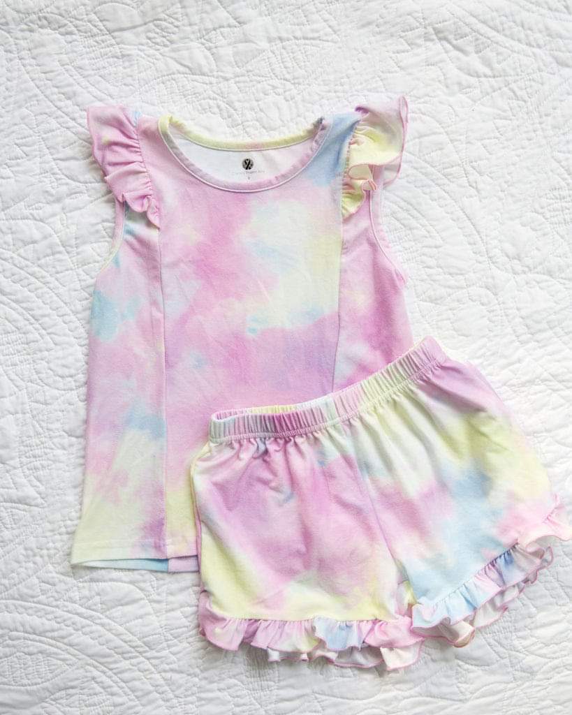 Charlie's Project Sherbert Clouds Flutter Sleeve Pajamas