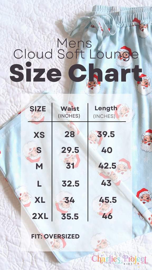 Charlie's Project Merry & Blue Men's Cloud Soft Lounge Pants