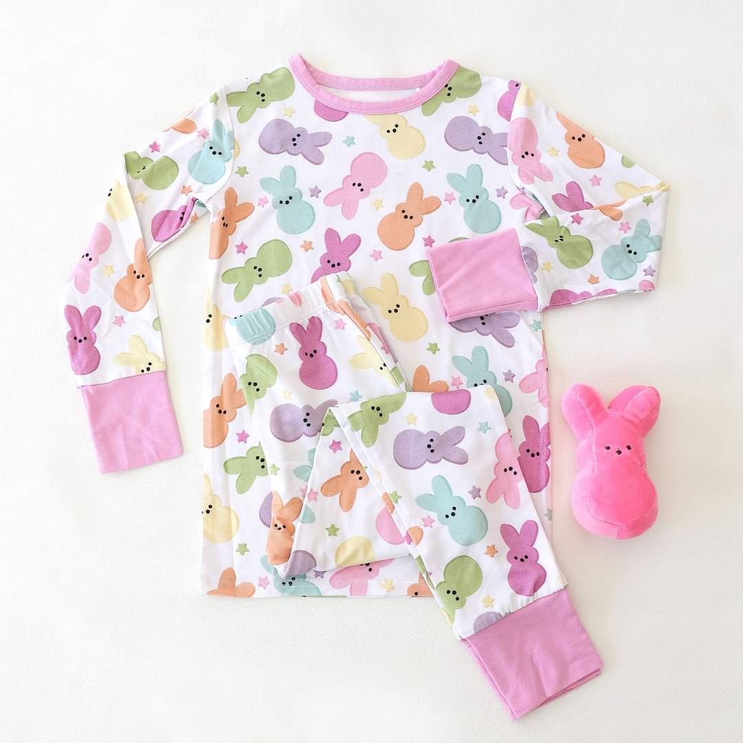 Little Snuggles Pastel Peeps Long-Sleeve Pajamas