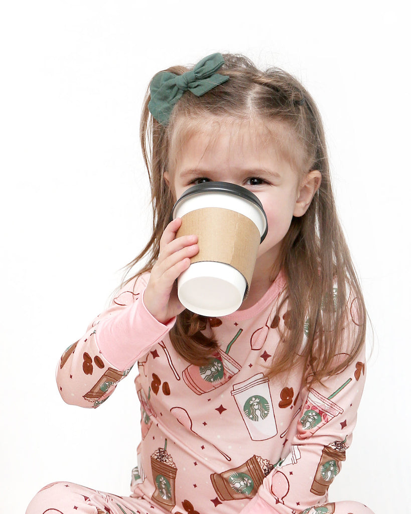 Little Snuggles Pink Drink Long-Sleeve Pajamas