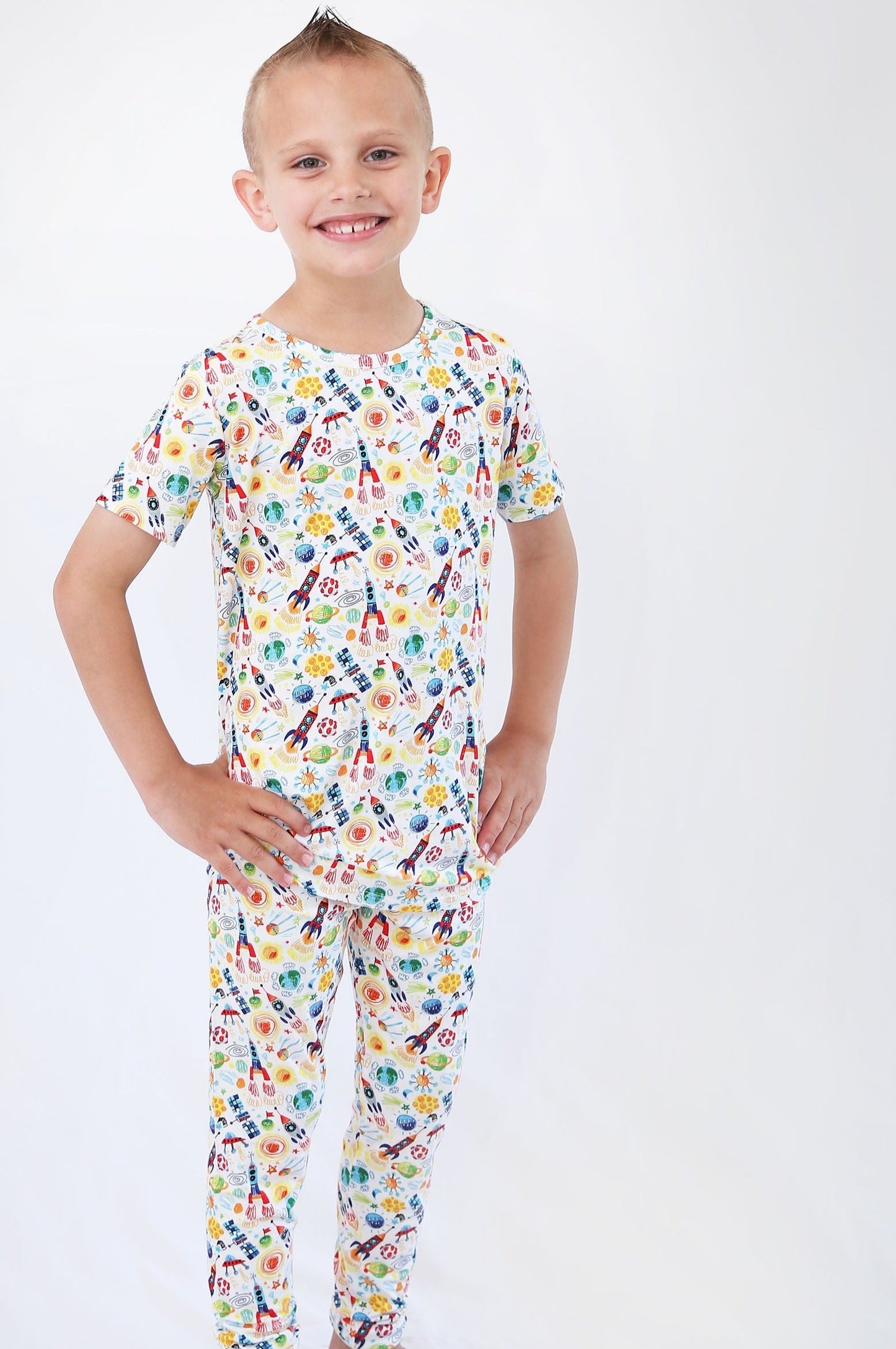 Little Snuggles Out Like a Rocket Bamboo Pajamas