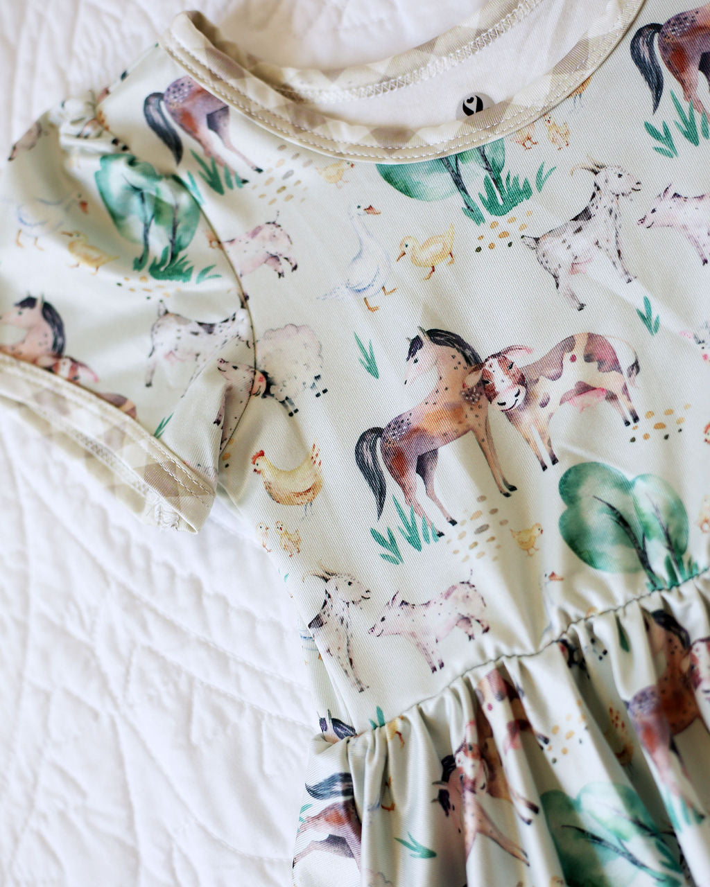 Charlie's Project EIEIO Short Sleeve Hugs Twirl Dress