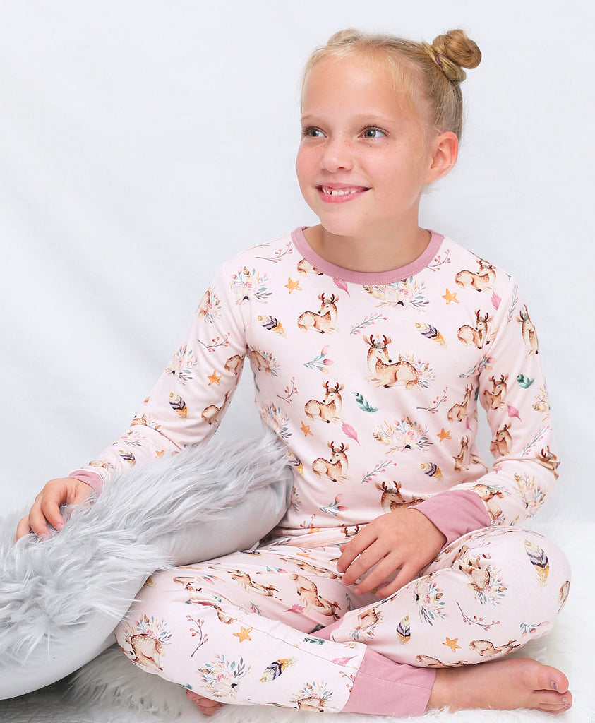 Little Snuggles Fawn and Feathers Pajamas